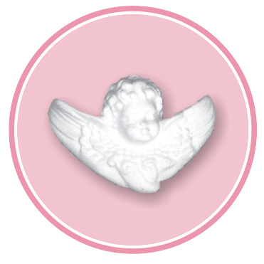 Confezione da n. 8 angeli in polistirolo